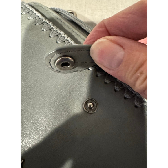 Women's The Sak Gray green Leather Crossbody Wallet One Size - Picture 7 of 15